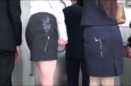 Сперма на юбки Японок